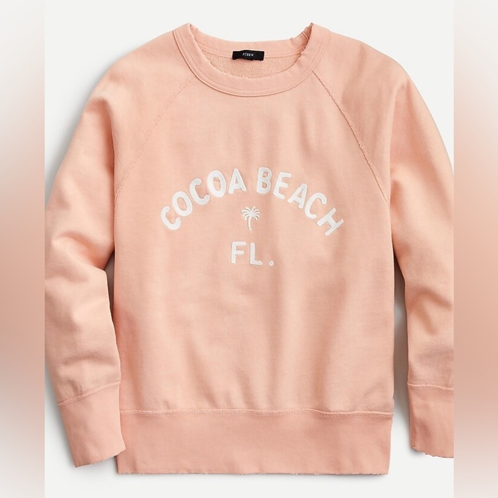 J. Crew Peach 'Cocoa Beach FL' Crewneck Sweatshirt